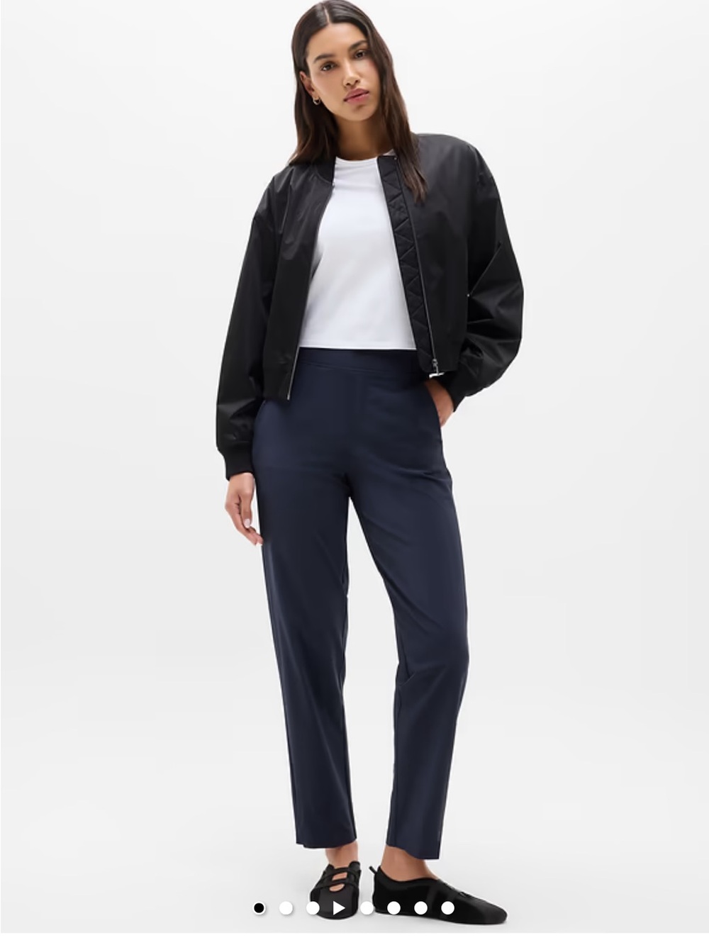 Athleta Brooklyn mid rise ankle pant navy